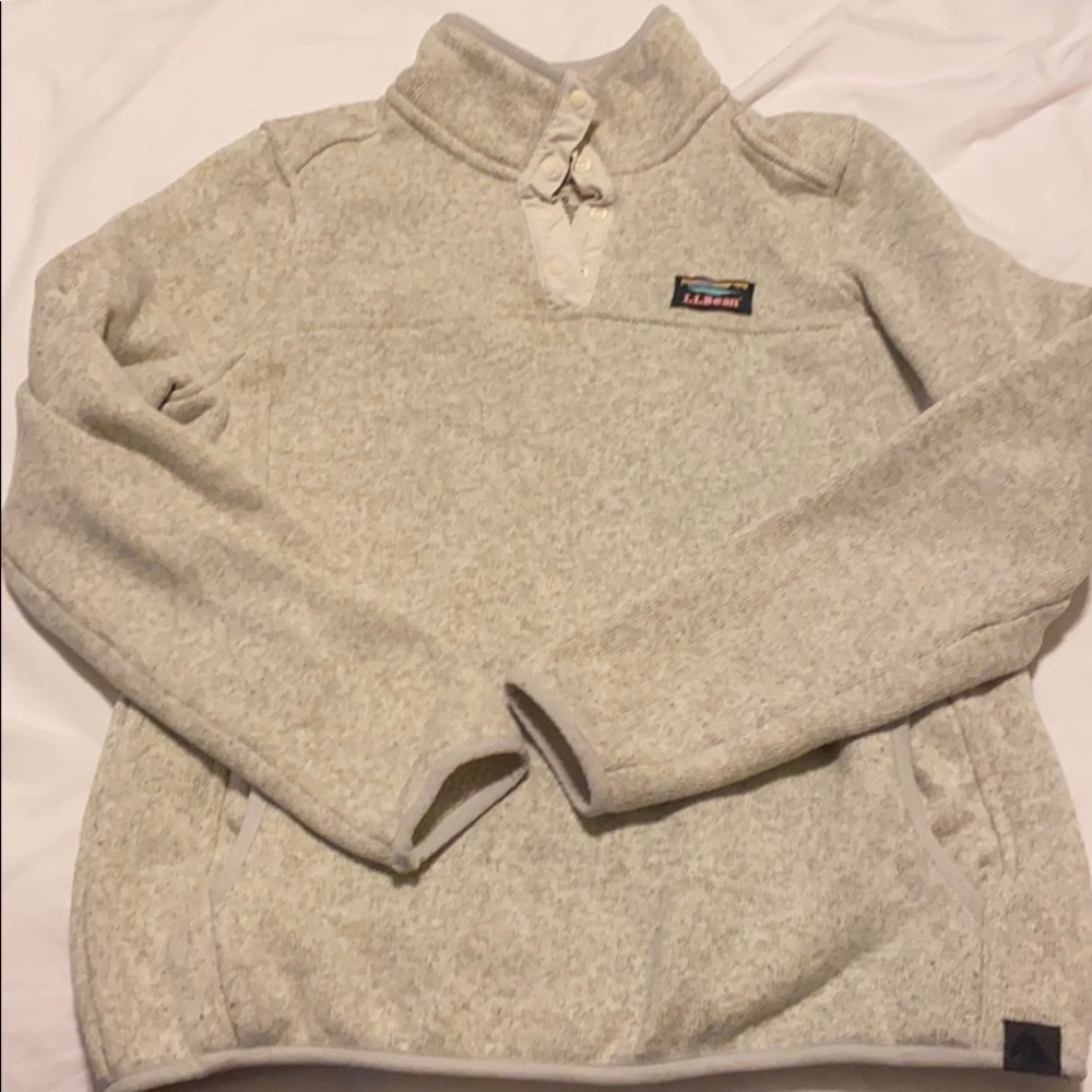 Beige LL Bean pullover